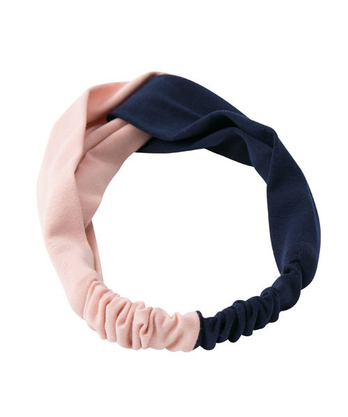 MILKFED.(ミルクフェド)の「JERSEY CROSS HAIR BAND (ヘアバンド/クロス/バイカラー/無地/ボーダー)(ヘアバンド・レディース・ホワイト/ブラック/ブルー/ネイビー・ONE SIZE)」の6枚目の写真