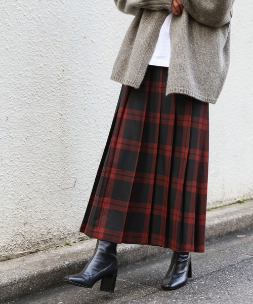 LOWRYS FARM（ローリーズファーム）の「チェックキルトスカート　855008（スカート・レディース・カーキ/ブラウン/レッド/ブラウン系その他/イエロー・MEDIUM/LARGE）」の5枚目の写真