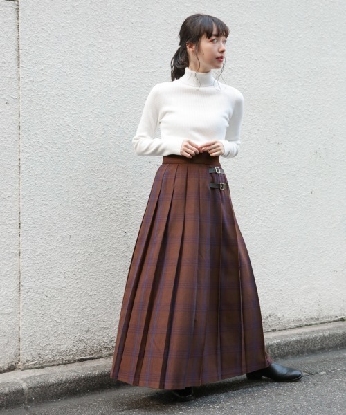 LOWRYS FARM（ローリーズファーム）の「チェックキルトスカート　855008（スカート・レディース・カーキ/ブラウン/レッド/ブラウン系その他/イエロー・MEDIUM/LARGE）」の21枚目の写真