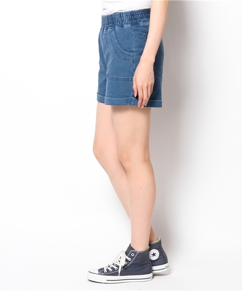 WEGO（ウィゴー）の「WEGO/ロールアップショーツ（デニムパンツ・レディース・インディゴブルー/ライトインディゴブルー・FREE）」の8枚目の写真