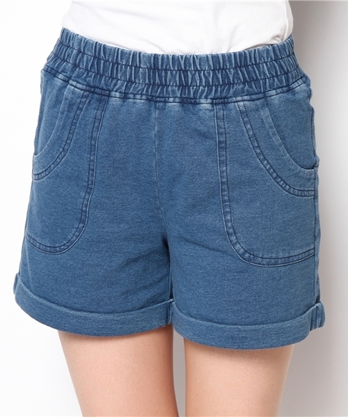 WEGO（ウィゴー）の「WEGO/ロールアップショーツ（デニムパンツ・レディース・インディゴブルー/ライトインディゴブルー・FREE）」の6枚目の写真