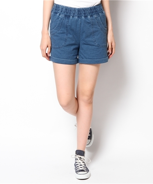 WEGO（ウィゴー）の「WEGO/ロールアップショーツ（デニムパンツ・レディース・インディゴブルー/ライトインディゴブルー・FREE）」の11枚目の写真