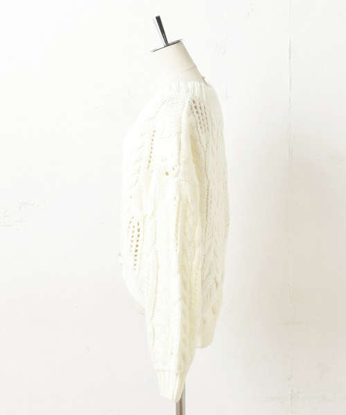 one after another NICE CLAUP（ワンアフターアナザーナイスクラップ）の「色々ボタンロービングニットカーディガン（カーディガン/ボレロ・レディース・アイボリー/グリーン/ミント/ピンクベージュ・FREE）」の20枚目の写真