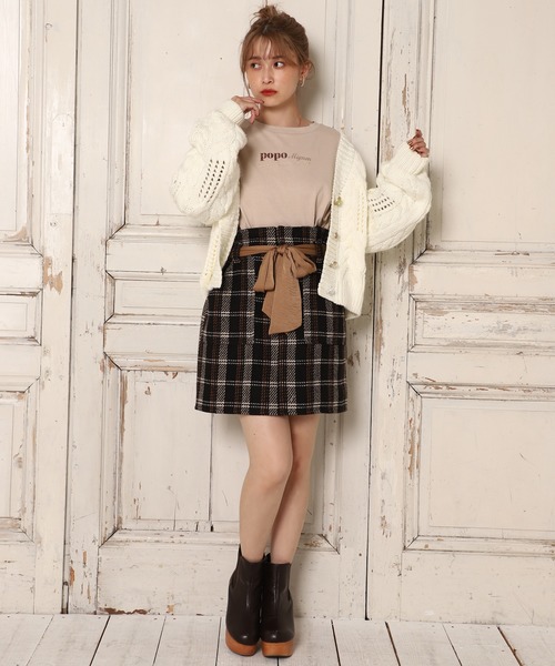 one after another NICE CLAUP（ワンアフターアナザーナイスクラップ）の「色々ボタンロービングニットカーディガン（カーディガン/ボレロ・レディース・アイボリー/グリーン/ミント/ピンクベージュ・FREE）」の17枚目の写真