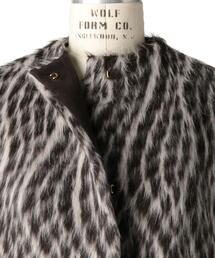 Drawer（ドゥロワー）の「Drawer アニマルシャギーノーカラーコート