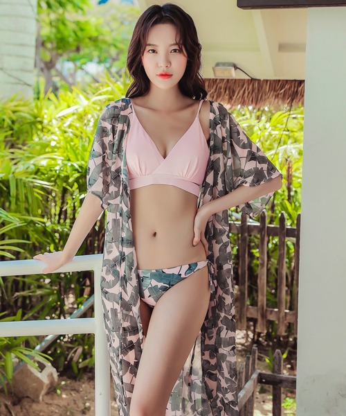 カバーアップロングガウン付きビキニ 水着3点セット 水着 Lace Ladies レースレディース のファッション通販 Zozotown