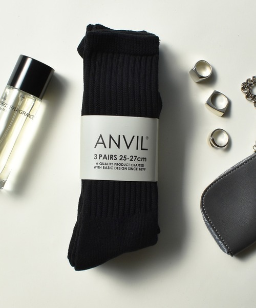 ANVIL(アンヴィル)の「【ANVIL】3パック クルーソックス/3P Crew Socks/ANS050 MURS(ソックス/靴下・メンズ・ホワイト/ホワイト系その他/グレー系その他/ブラック/マルチ/その他2/グレー系その他2/その他4/その他5/その他3/その他6/その他11/その他7/その他8/その他9/その他10/ブラック系その他/ホワイト系その他3/その他13/ブラック系その他2/その他12/その他15/その他14・FREE)」の4枚目の写真