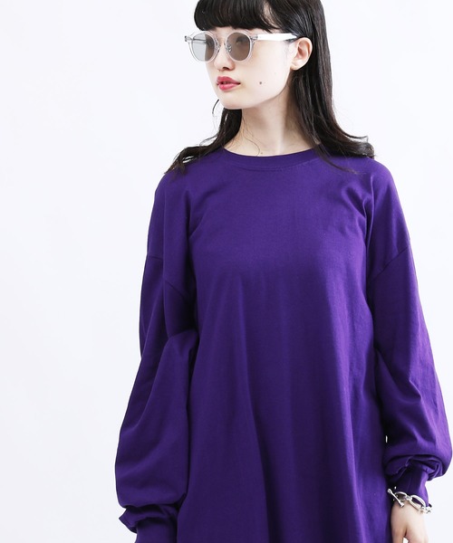 GILDAN(ギルダン)の「GILDAN / ギルダン オーバーサイズ クルーネック ロングスリーブ Tシャツ(Tシャツ/カットソー・メンズ・ホワイト/アッシュグレー/ブラック/ダークグリーン/パープル/ネイビー/グレー/レッド/ゴールド/ヘザーグレー/マルーン/ロイヤルブルー/ライトブルー/グレー系その他/グリーン系その他/オレンジ/インディゴブルー/チャコール/グリーン系その他2・MEDIUM/LARGE/X-LARGE/XX-LARGE/SMALL)」の16枚目の写真