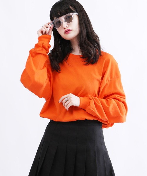 GILDAN(ギルダン)の「GILDAN / ギルダン オーバーサイズ クルーネック ロングスリーブ Tシャツ(Tシャツ/カットソー・メンズ・ホワイト/アッシュグレー/ブラック/ダークグリーン/パープル/ネイビー/グレー/レッド/ゴールド/ヘザーグレー/マルーン/ロイヤルブルー/ライトブルー/グレー系その他/グリーン系その他/オレンジ/インディゴブルー/チャコール/グリーン系その他2・MEDIUM/LARGE/X-LARGE/XX-LARGE/SMALL)」の19枚目の写真
