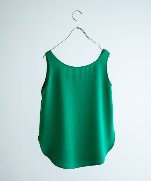 ADAM ET ROPE'（アダムエロペ）の「サテンタンクトップ（タンクトップ・レディース・オフホワイト/グリーン・FREE）」の8枚目の写真