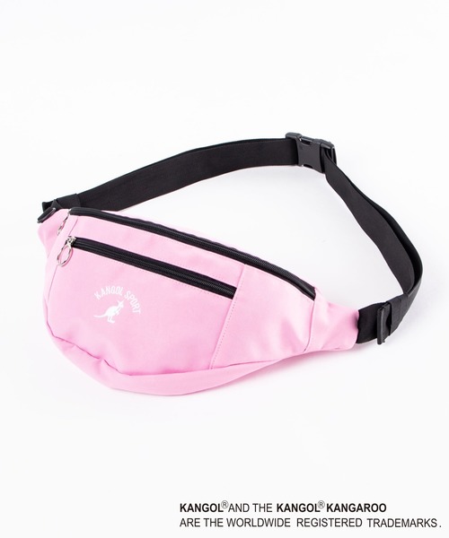KANGOL（カンゴール）の「∴WEGO/KANGOL SPORT 別注リングロゴウエストバッグ（ボディバッグ/ウエストポーチ・メンズ・ホワイト/ブラック/ベージュ/カーキ/サックスブルー/ライトピンク/ブラウン/ライトパープル・FREE）」の8枚目の写真