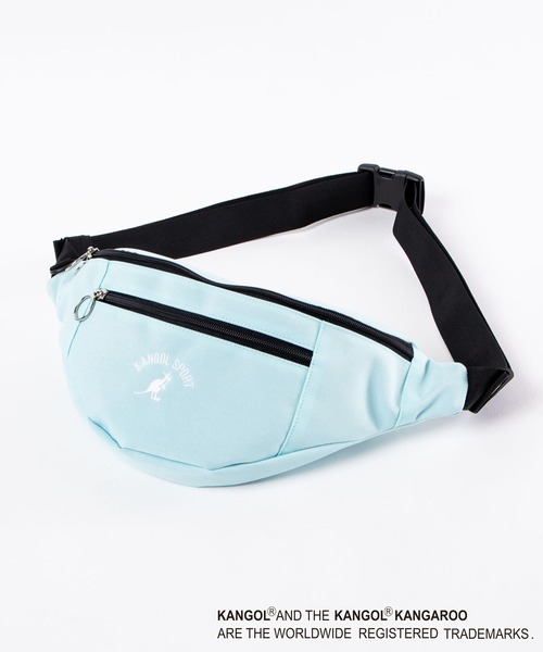 KANGOL（カンゴール）の「∴WEGO/KANGOL SPORT 別注リングロゴウエストバッグ（ボディバッグ/ウエストポーチ・メンズ・ホワイト/ブラック/ベージュ/カーキ/サックスブルー/ライトピンク/ブラウン/ライトパープル・FREE）」の6枚目の写真