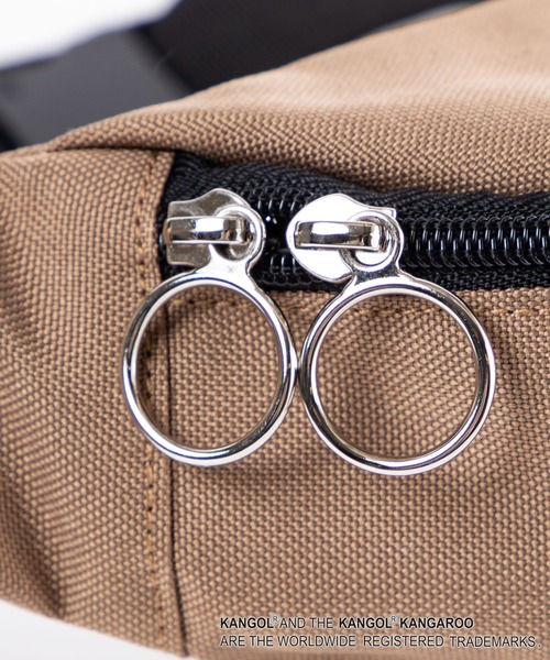 KANGOL（カンゴール）の「∴WEGO/KANGOL SPORT 別注リングロゴウエストバッグ（ボディバッグ/ウエストポーチ・メンズ・ホワイト/ブラック/ベージュ/カーキ/サックスブルー/ライトピンク/ブラウン/ライトパープル・FREE）」の19枚目の写真
