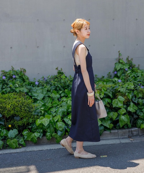 flower（フラワー）の「エプロンマリンワンピース（ワンピース・レディース・アイボリー/ネイビー・FREE）」の4枚目の写真