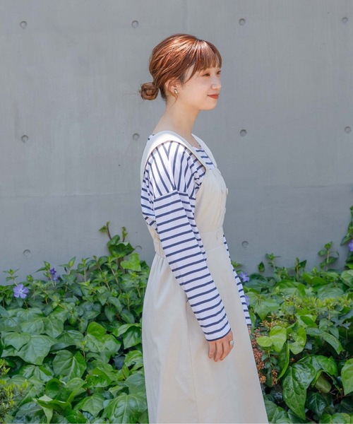 flower（フラワー）の「エプロンマリンワンピース（ワンピース・レディース・アイボリー/ネイビー・FREE）」の8枚目の写真