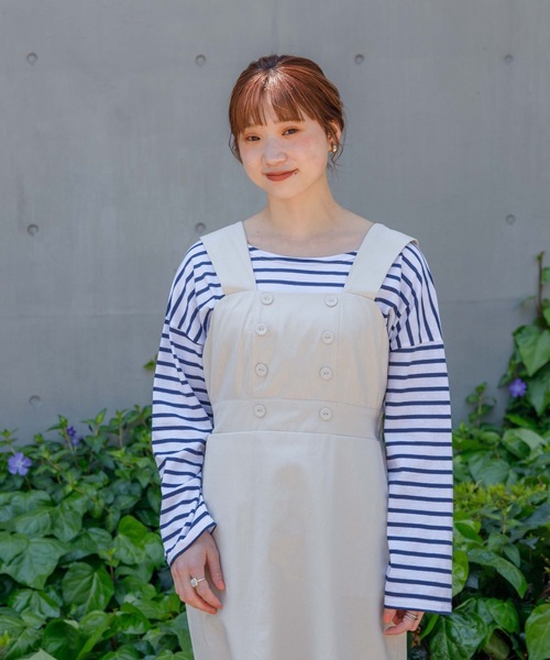 flower（フラワー）の「エプロンマリンワンピース（ワンピース・レディース・アイボリー/ネイビー・FREE）」の10枚目の写真