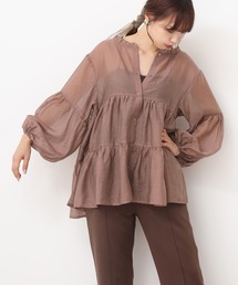 one after another NICE CLAUP | 【ZOZO限定】前後２Wayティアードシアーチュニック(シャツ/ブラウス)