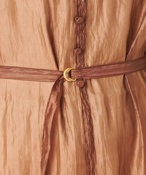 natural couture（ナチュラルクチュール）の「シルキーシアーシャツ（シャツ/ブラウス・レディース・ピンク/アイボリー/キャメル・FREE）」の13枚目の写真