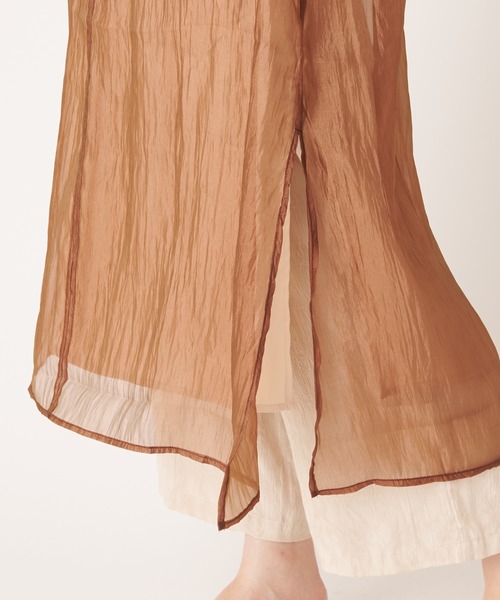 natural couture（ナチュラルクチュール）の「シルキーシアーシャツ（シャツ/ブラウス・レディース・ピンク/アイボリー/キャメル・FREE）」の19枚目の写真