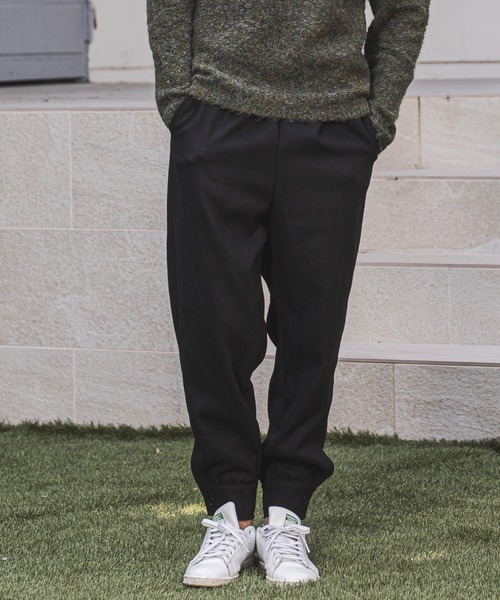 CAMBIO（カンビオ）の「mp8370-Hem Cuffs Melton Easy Pants パンツ（その他パンツ・メンズ・ブラウン/ブラック/チャコール・S/M/L）」の2枚目の写真