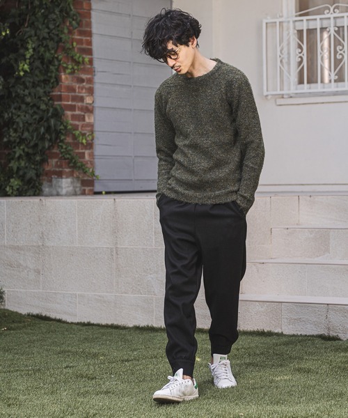 CAMBIO（カンビオ）の「mp8370-Hem Cuffs Melton Easy Pants パンツ（その他パンツ・メンズ・ブラウン/ブラック/チャコール・S/M/L）」の5枚目の写真