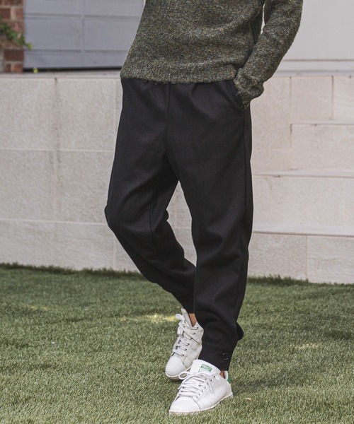 CAMBIO（カンビオ）の「mp8370-Hem Cuffs Melton Easy Pants パンツ（その他パンツ・メンズ・ブラウン/ブラック/チャコール・S/M/L）」の8枚目の写真