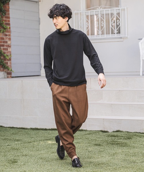 CAMBIO（カンビオ）の「mp8370-Hem Cuffs Melton Easy Pants パンツ（その他パンツ・メンズ・ブラウン/ブラック/チャコール・S/M/L）」の13枚目の写真