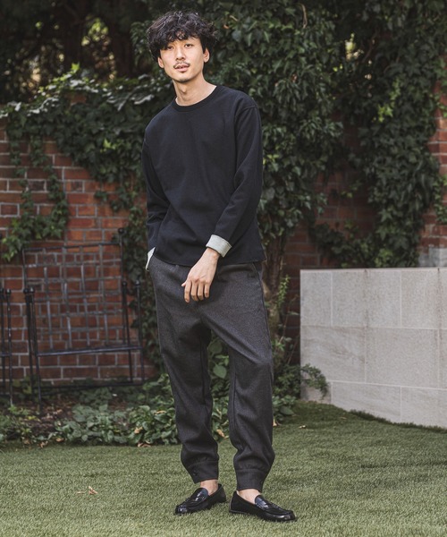 CAMBIO（カンビオ）の「mp8370-Hem Cuffs Melton Easy Pants パンツ（その他パンツ・メンズ・ブラウン/ブラック/チャコール・S/M/L）」の16枚目の写真