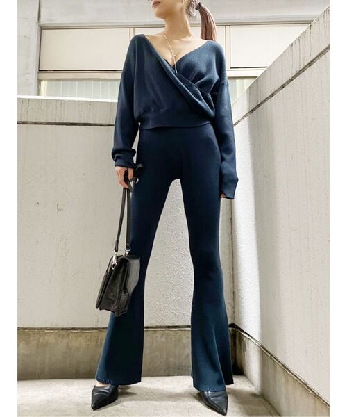 GYDA（ジェイダ）の「H/Wリブニットフレアパンツ（その他パンツ・レディース・ブラック/ベージュ/グリーン・FREE）」の8枚目の写真