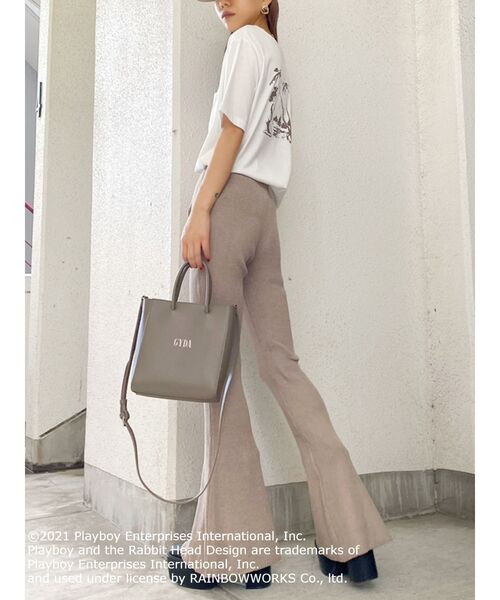 GYDA（ジェイダ）の「H/Wリブニットフレアパンツ（その他パンツ・レディース・ブラック/ベージュ/グリーン・FREE）」の13枚目の写真