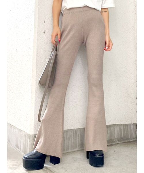 GYDA（ジェイダ）の「H/Wリブニットフレアパンツ（その他パンツ・レディース・ブラック/ベージュ/グリーン・FREE）」の15枚目の写真