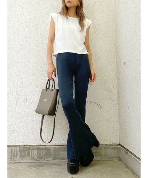 GYDA（ジェイダ）の「H/Wリブニットフレアパンツ（その他パンツ・レディース・ブラック/ベージュ/グリーン・FREE）」の19枚目の写真