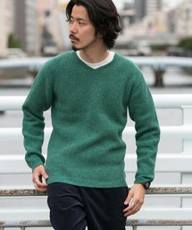 メンズのニット セーター グリーン カーキ 緑色系 Vネック ファッション通販 Zozotown