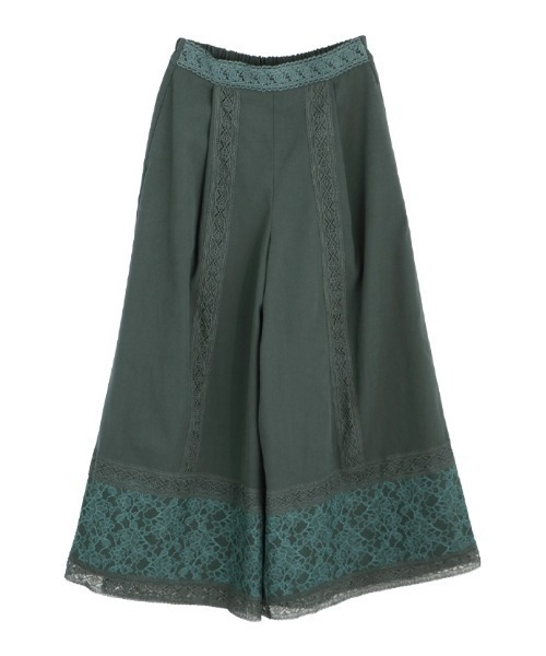 axes femme（アクシーズファム）の「レースラインフレアパンツ（その他パンツ・レディース・グリーン系その他/ブラック/その他・MEDIUM）」の4枚目の写真