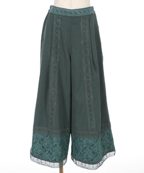 axes femme（アクシーズファム）の「レースラインフレアパンツ（その他パンツ・レディース・グリーン系その他/ブラック/その他・MEDIUM）」の5枚目の写真
