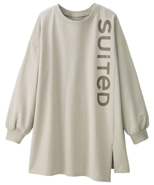 GeeRA(ジーラ)の「ロゴデザインチュニック(Tシャツ/カットソー・レディース・チャコール/サンドグレー/ブラック・LARGE/X-LARGE/MEDIUM)」の5枚目の写真
