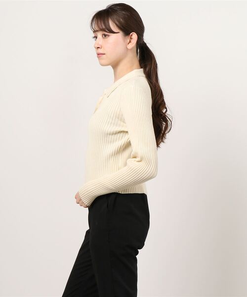 WEGO（ウィゴー）の「WEGO/襟付きリブニット（ニット/セーター・レディース・ブルー/アイボリー・FREE）」の13枚目の写真