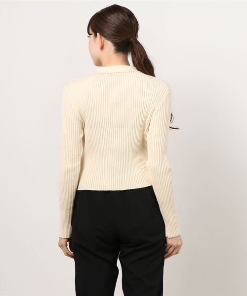 WEGO（ウィゴー）の「WEGO/襟付きリブニット（ニット/セーター・レディース・ブルー/アイボリー・FREE）」の14枚目の写真