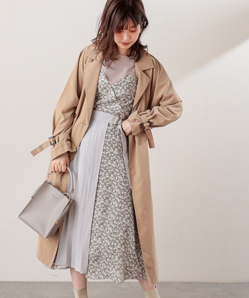 natural couture（ナチュラルクチュール）の「【WEB限定カラー有り】キャンディースリーブロングトレンチコート（トレンチコート・レディース・ベージュ/カーキ/モカ/グレイッシュベージュ・FREE）」の14枚目の写真