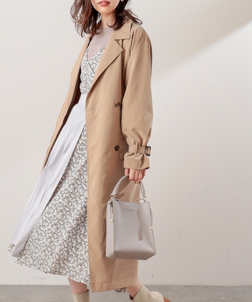 natural couture（ナチュラルクチュール）の「【WEB限定カラー有り】キャンディースリーブロングトレンチコート（トレンチコート・レディース・ベージュ/カーキ/モカ/グレイッシュベージュ・FREE）」の20枚目の写真