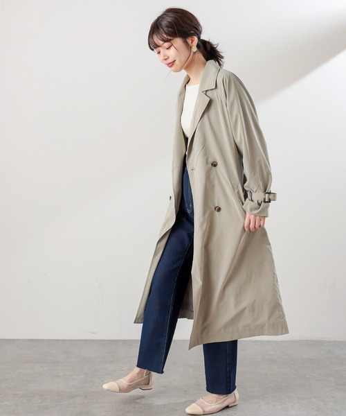 natural couture（ナチュラルクチュール）の「【WEB限定カラー有り】キャンディースリーブロングトレンチコート（トレンチコート・レディース・ベージュ/カーキ/モカ/グレイッシュベージュ・FREE）」の9枚目の写真