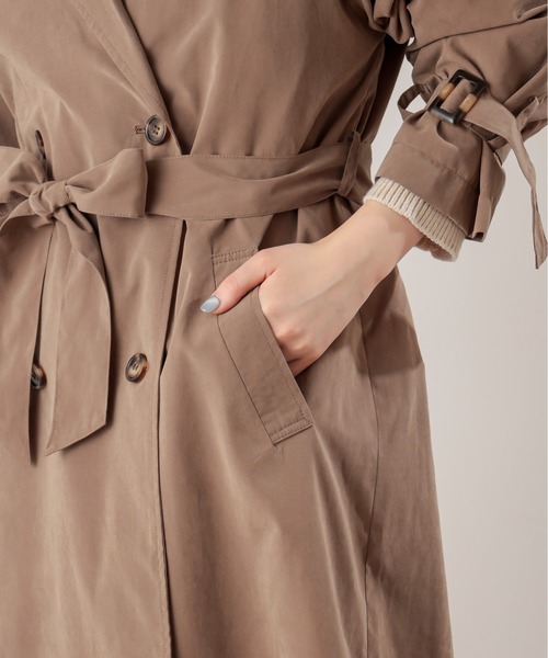 natural couture（ナチュラルクチュール）の「【WEB限定カラー有り】キャンディースリーブロングトレンチコート（トレンチコート・レディース・ベージュ/カーキ/モカ/グレイッシュベージュ・FREE）」の7枚目の写真