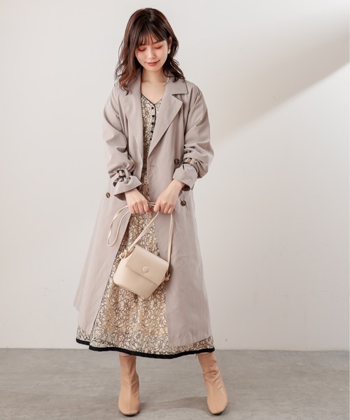 natural couture（ナチュラルクチュール）の「【WEB限定カラー有り】キャンディースリーブロングトレンチコート（トレンチコート・レディース・ベージュ/カーキ/モカ/グレイッシュベージュ・FREE）」の18枚目の写真