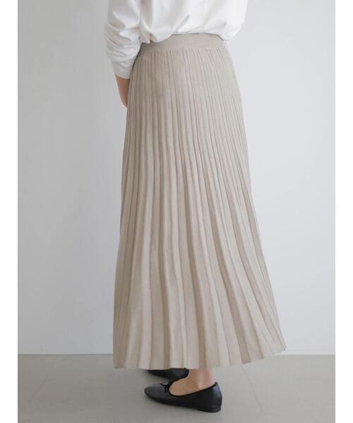 AMERICAN HOLIC（アメリカンホリック）の「プリーツニットスカート　＊●（スカート・レディース・ライトグレー/ブラック/アイボリー・MEDIUM/LARGE）」の9枚目の写真