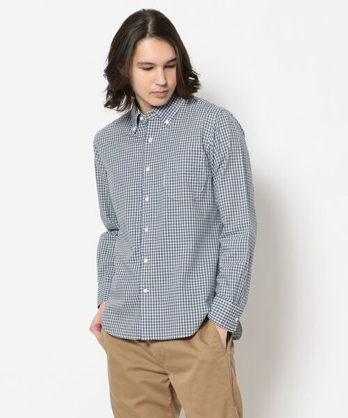 KATO`(カトー)の「KATO'/カトー ミニチェックBDシャツ(シャツ/ブラウス・メンズ・イエロー/ブルー・MEDIUM/SMALL/X-LARGE/LARGE)」の2枚目の写真