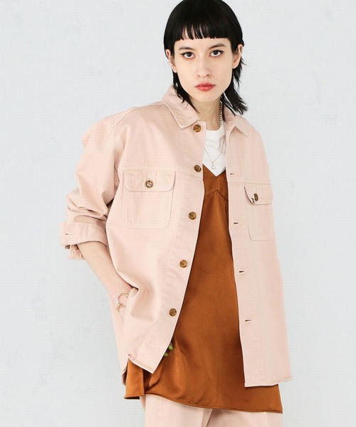 Lee（リー）の「【セットアップ対応】シャツジャケット（シャツ/ブラウス・レディース・ピンク/イエロー/ワンウォッシュ・SMALL/MEDIUM）」の3枚目の写真