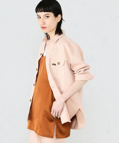 Lee（リー）の「【セットアップ対応】シャツジャケット（シャツ/ブラウス・レディース・ピンク/イエロー/ワンウォッシュ・SMALL/MEDIUM）」の14枚目の写真