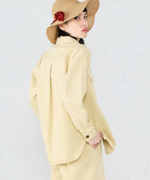 Lee（リー）の「【セットアップ対応】シャツジャケット（シャツ/ブラウス・レディース・ピンク/イエロー/ワンウォッシュ・SMALL/MEDIUM）」の17枚目の写真