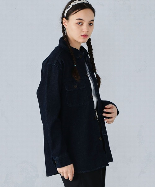 Lee（リー）の「【セットアップ対応】シャツジャケット（シャツ/ブラウス・レディース・ピンク/イエロー/ワンウォッシュ・SMALL/MEDIUM）」の16枚目の写真