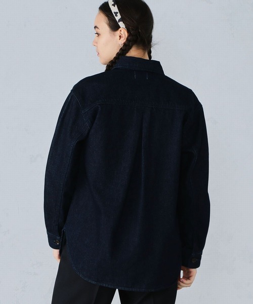 Lee（リー）の「【セットアップ対応】シャツジャケット（シャツ/ブラウス・レディース・ピンク/イエロー/ワンウォッシュ・SMALL/MEDIUM）」の11枚目の写真